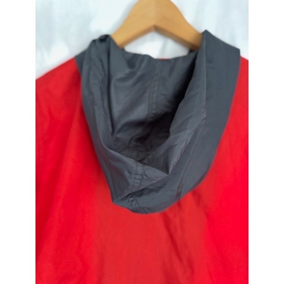 Columbia Colorblock Hooded Windbreaker Jacket Red Gray XL - Picture 6 of 13